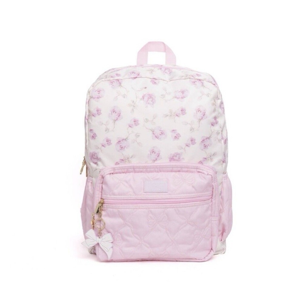 BRAND NEW Love Shack Fancy x Target - Yoobi Ribbon Rosa Backpack Sterling Dusk - Picture 2 of 8